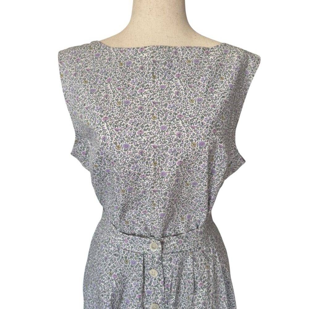 NWT Vintage 80s 90s Laura Ashley Ditsy Floral Cotton Top & Skirt 2 pc Set Large - Picture 2 of 16